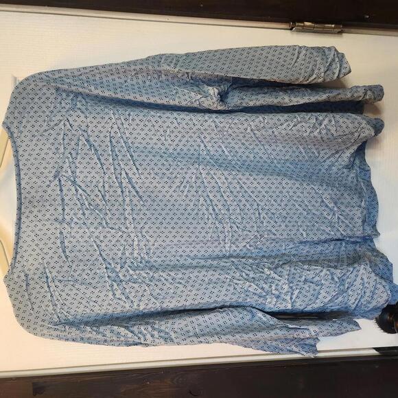 Lane Bryant Women's V-Neck Blouse -Size 14/16 -Soft Rayon-Blue Print-NWT - Picture 5 of 8